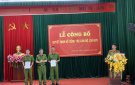Công an huyện Triệu Sơn tổ chức Lễ công bố Quyết định về công tác cán bộ, chỉ huy đối với Trưởng công an xã