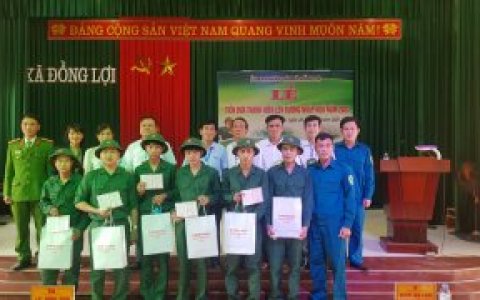 Uỷ ban nhân dân xã Đồng Lợi long trọng tổ chức Lễ tiễn đưa thanh niên lên đường nhập ngũ 2021